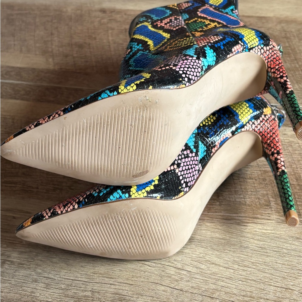 Steve Madden Multicolor Patterned Heeled Boots - image 9